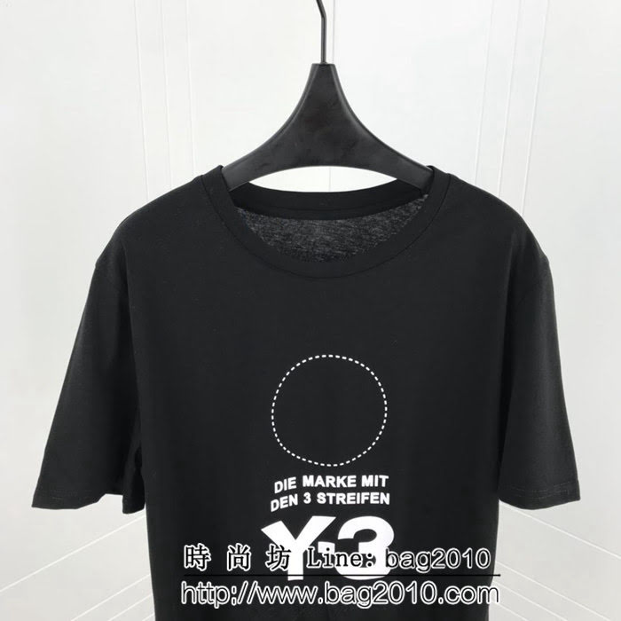 Y-3山本耀司 19ss早春新款 刺繡簽名印花短袖 定制純棉面料 高版本男女同款 ydi2108